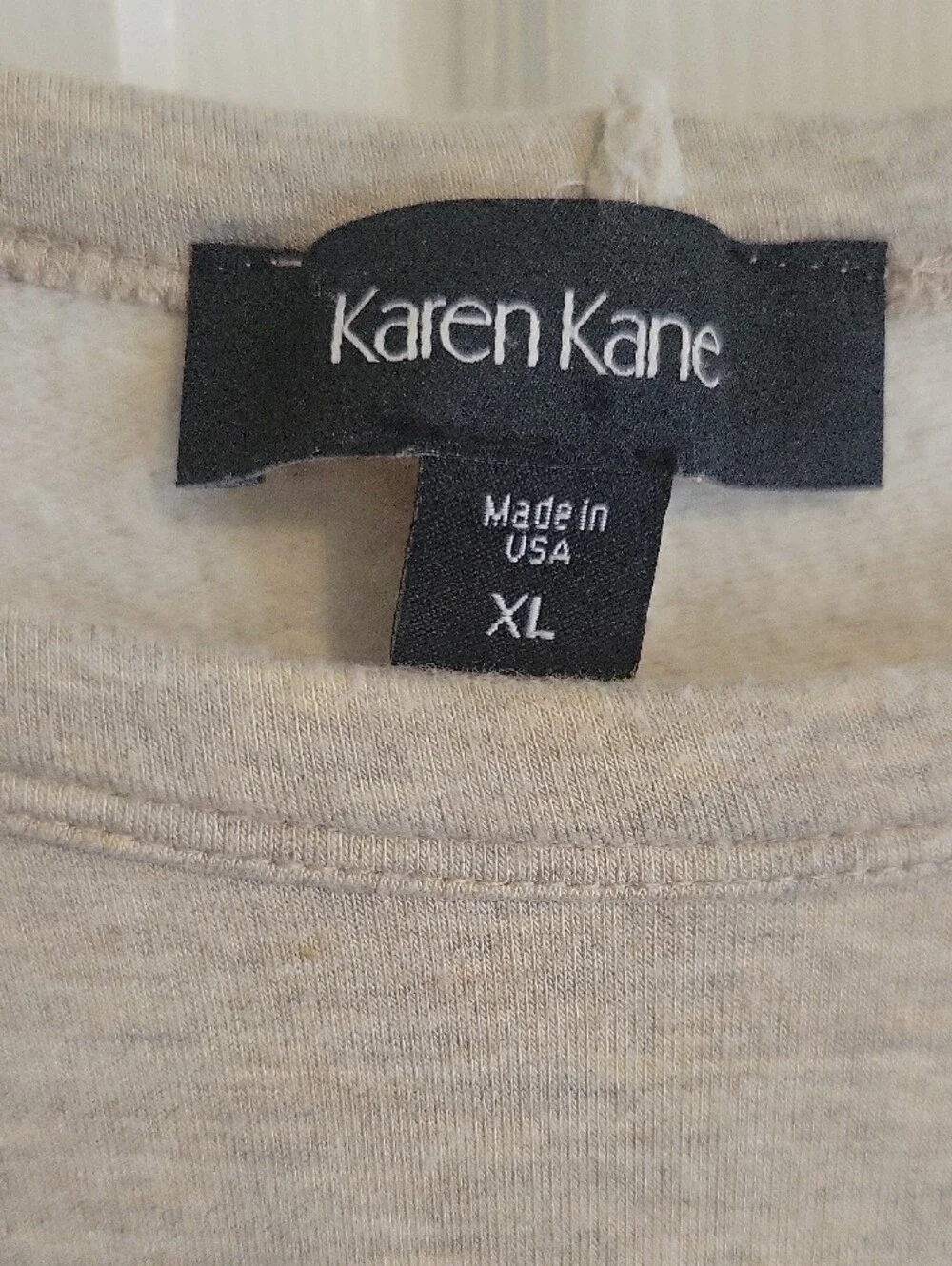 Karen Kane SzXL Beige Cream Horse-Print Crewneck SweatShirt